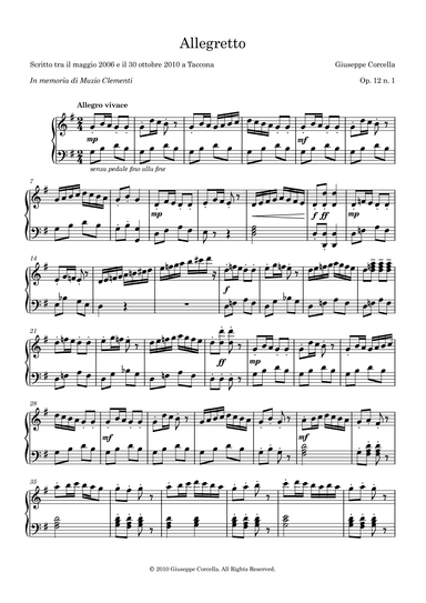Allegretto Op. 12 No. 1