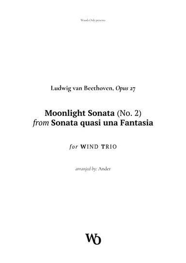 Moonlight Sonata by Beethoven for Wind Trio (arr. Ander)