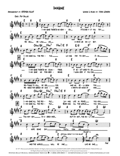 Imagine (arr. Stephen Bulat)
