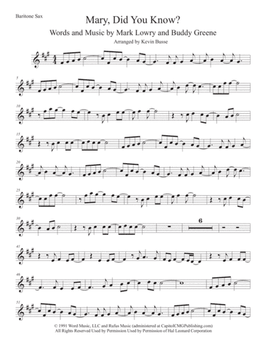 Mary, Did You Know? (arr. Kevin Busse)