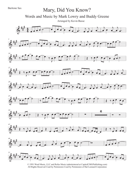 Mary, Did You Know? (arr. Kevin Busse)