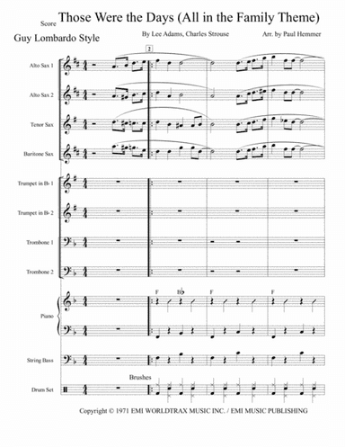 Those Were The Days (theme From All In The Family) (arr. Paul Hemmer)