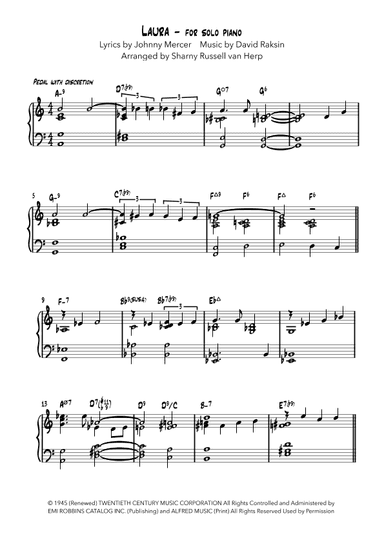 Laura (arr. Sharny Russell van Herp)