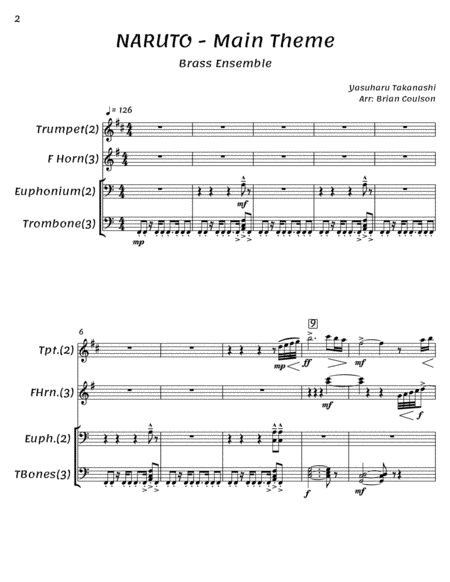 Naruto Main Theme (arr. Brian Coulson)