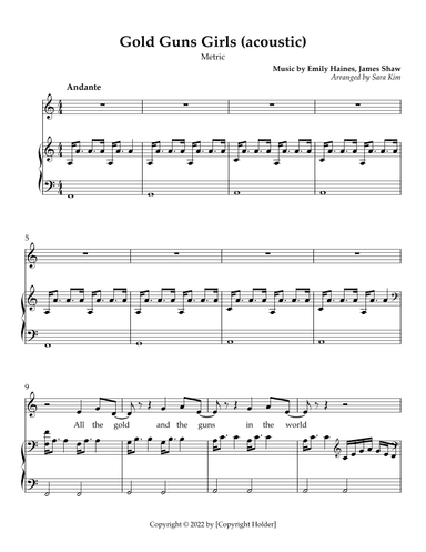 Theme From Gold Guns Girls (arr. Sara Kim)