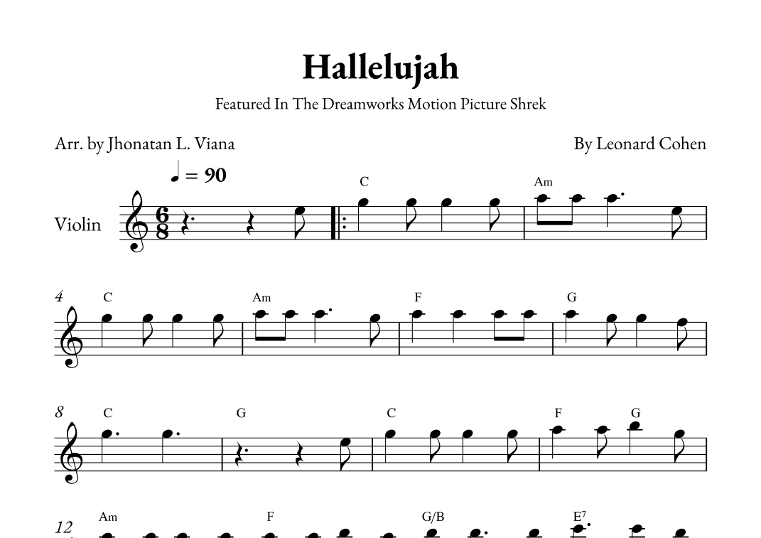 Hallelujah (arr. Jhonatan Lucio Viana)