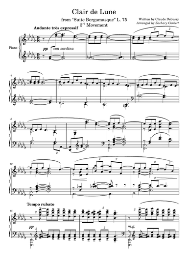 Clair de Lune (arr. Zachary Corbett)