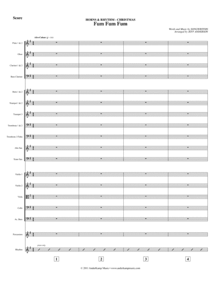 Fum, Fum, Fum - Instrumental Arrangement for Horn Section (arr. Jeff D. Anderson)