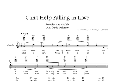 Can't Help Falling In Love (arr. Duda Oriontte)