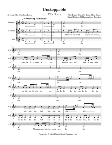 Unstoppable (arr. Christina Lantz)