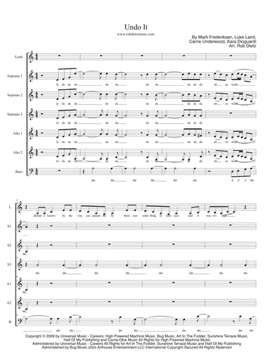 Undo It (arr. Rob Dietz)