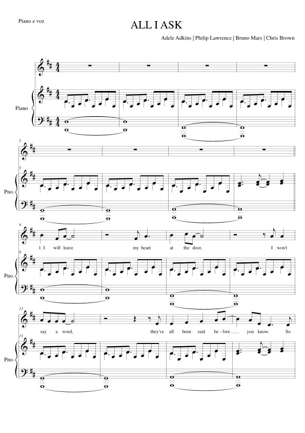 All I Ask (arr. Paulo César Vitor)