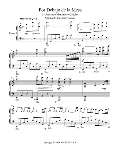 Por Debajo De La Mesa (arr. ClassicalDynamics)
