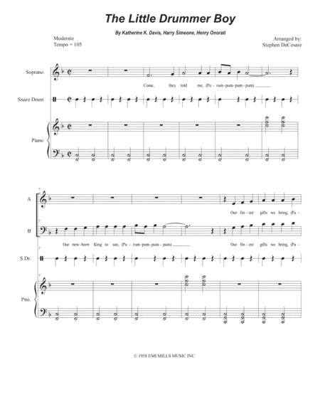 The Little Drummer Boy (arr. Stephen DeCesare)