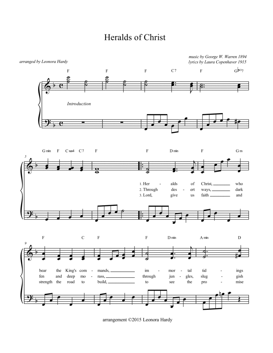 Heralds of Christ (arr. Leonora Hardy)