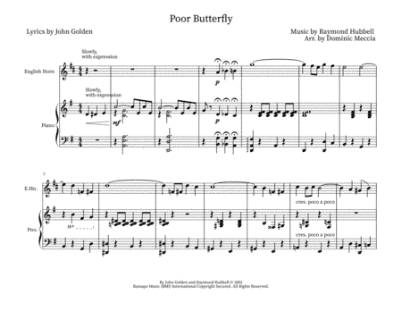 Poor Butterfly (arr. Dominic Meccia)