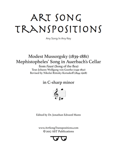 Song of the flea (C-sharp minor) (arr. ArtSongTranspositions.com)