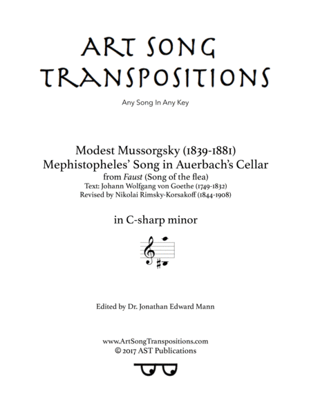 Song of the flea (C-sharp minor) (arr. ArtSongTranspositions.com)