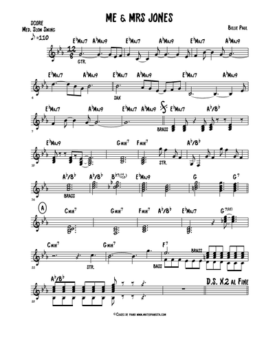 Me And Mrs. Jones (arr. Mateo Aguilar)
