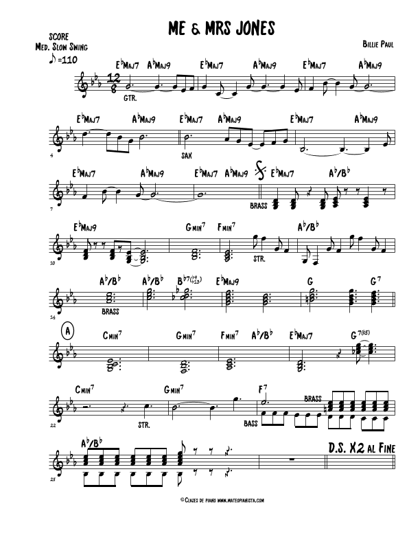 Me And Mrs. Jones (arr. Mateo Aguilar)