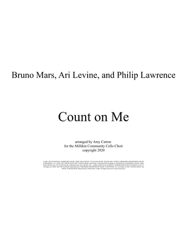 Count On Me (arr. Amy Claire Catron)
