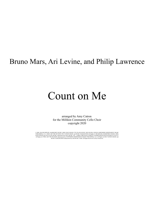 Count On Me (arr. Amy Claire Catron)
