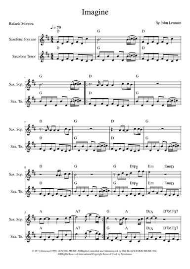 Imagine (arr. Rafaela Moreira)