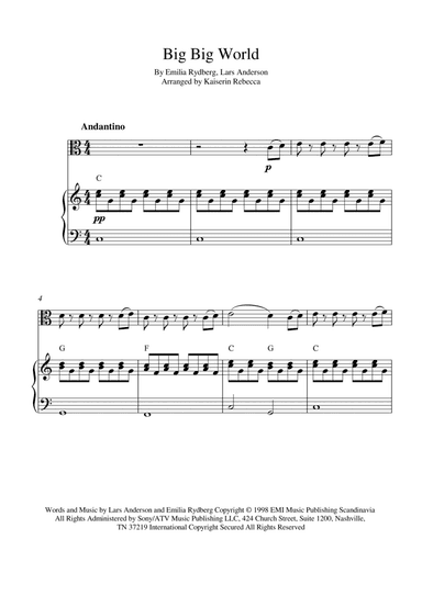 Big Big World (arr. Kaiserin Rebecca)