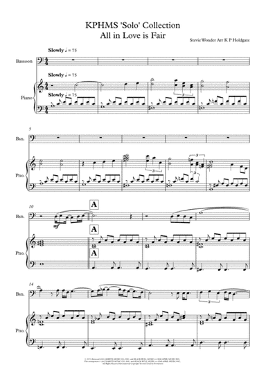 All In Love Is Fair (arr. Kevin P Holdgate)