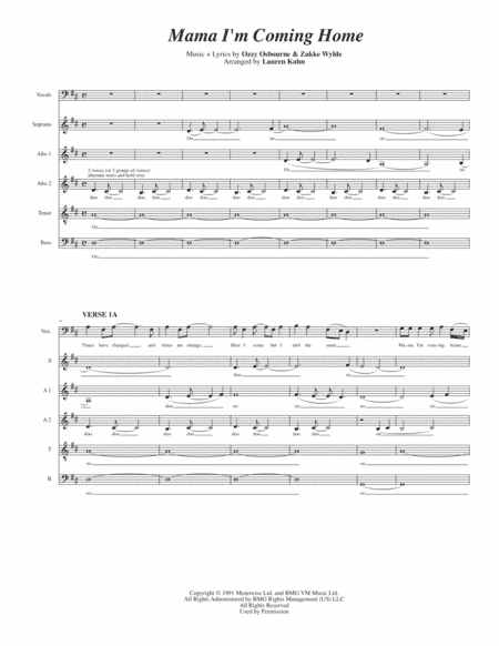 Mama, I'm Coming Home (arr. Lauren Kahn)