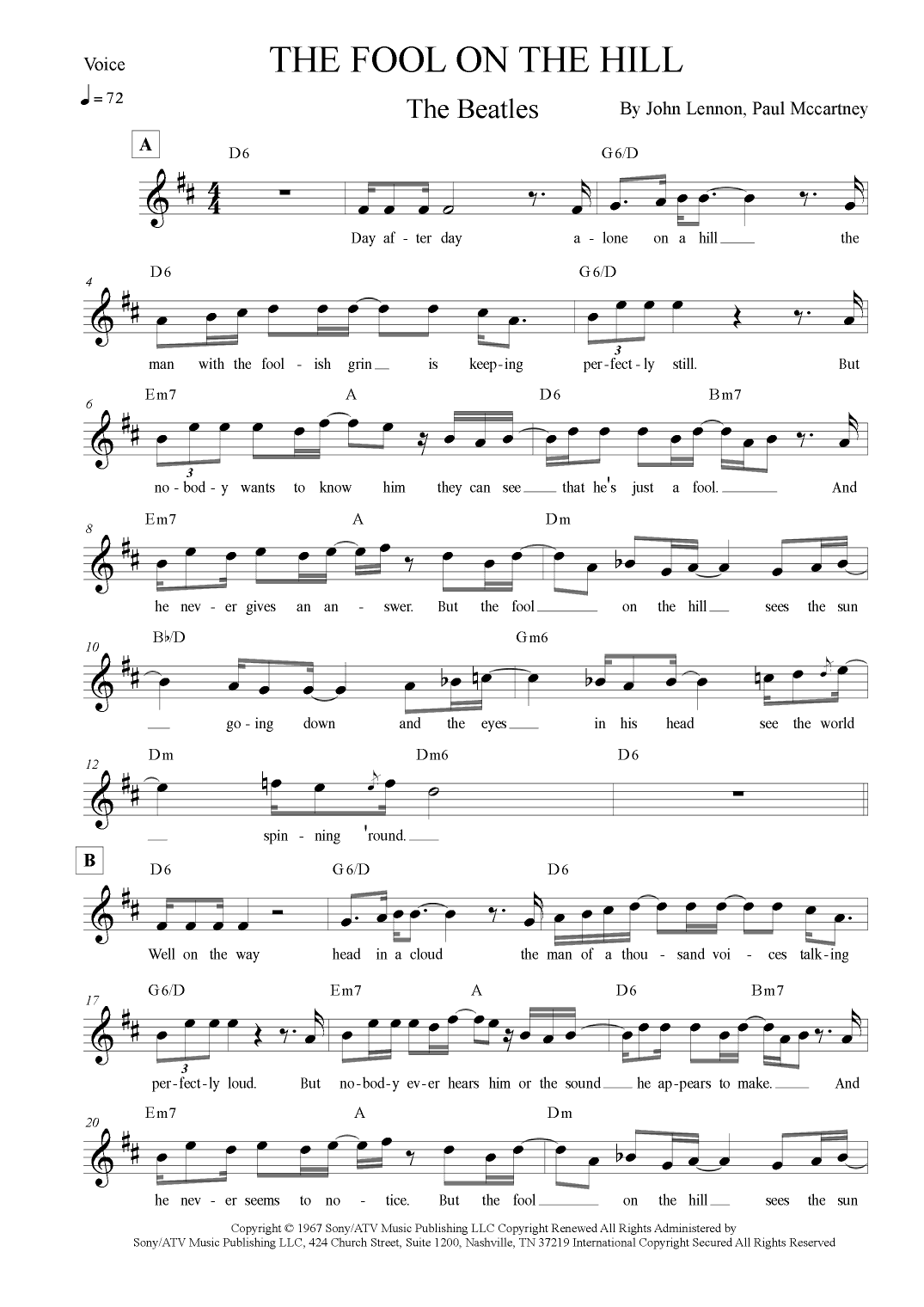 The Fool On The Hill (arr. Leo Silva)