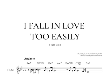 I Fall In Love Too Easily (arr. Pedro Merendi)