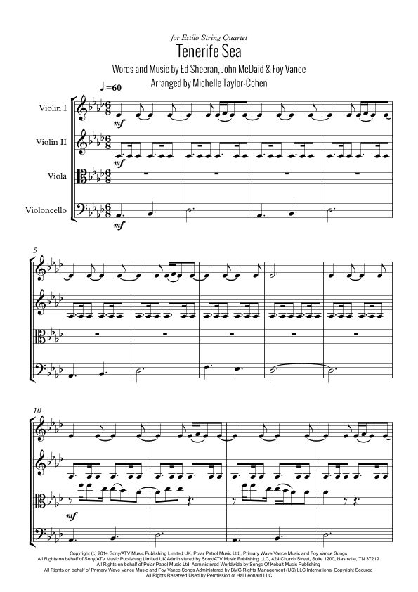 Tenerife Sea (arr. Michelle Taylor-Cohen)