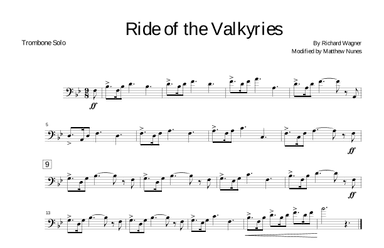 Ride of the Valkyries (Trombone solo) (arr. Matthew Nunes)