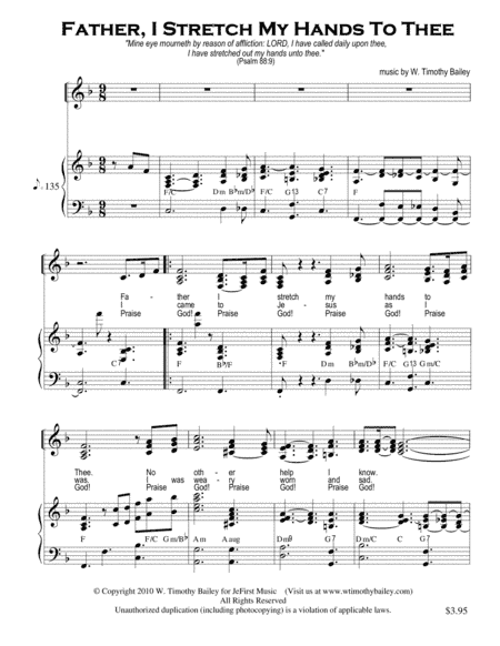 Father I Stretch My Hands To Thee (arr. W. Timothy Bailey)