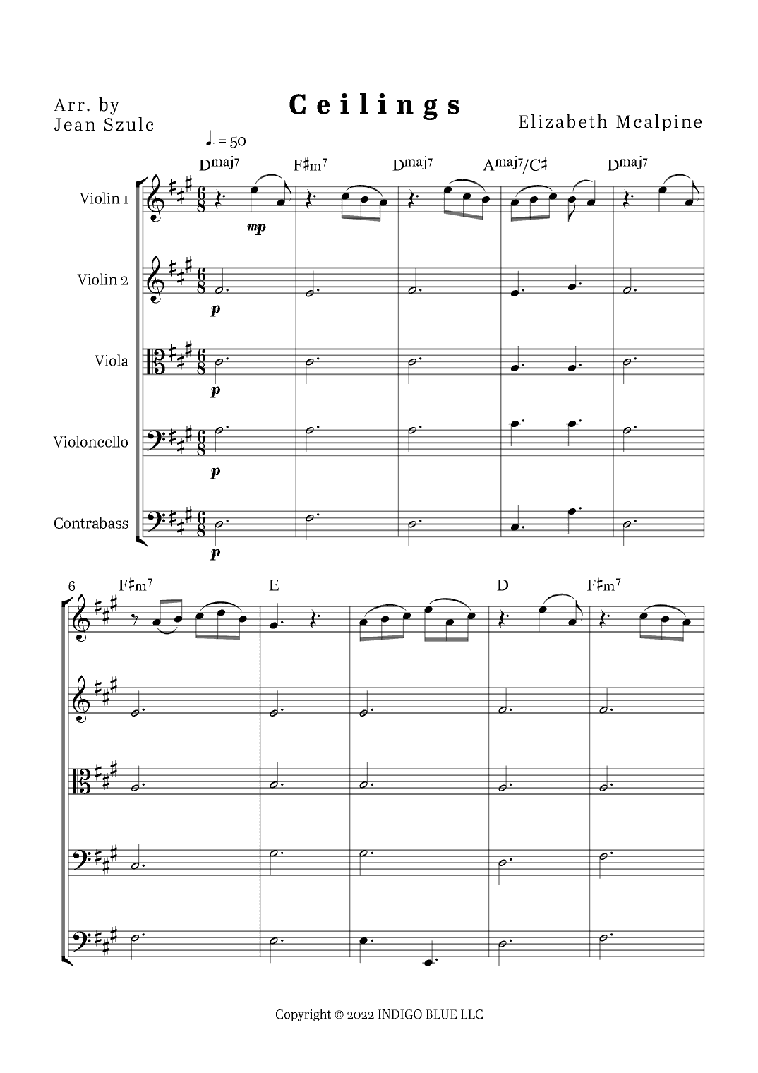 Ceilings (arr. Jean Szulc)