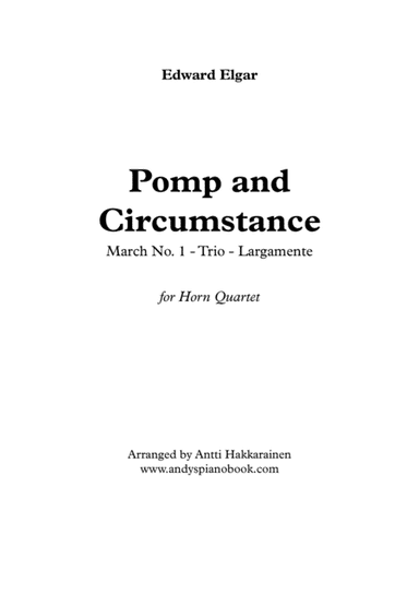 Pomp and Circumstance - Horn Quartet (arr. Antti Hakkarainen)