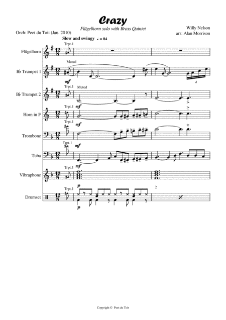 Crazy (arr. Alan Morrison & Peet du Toit)