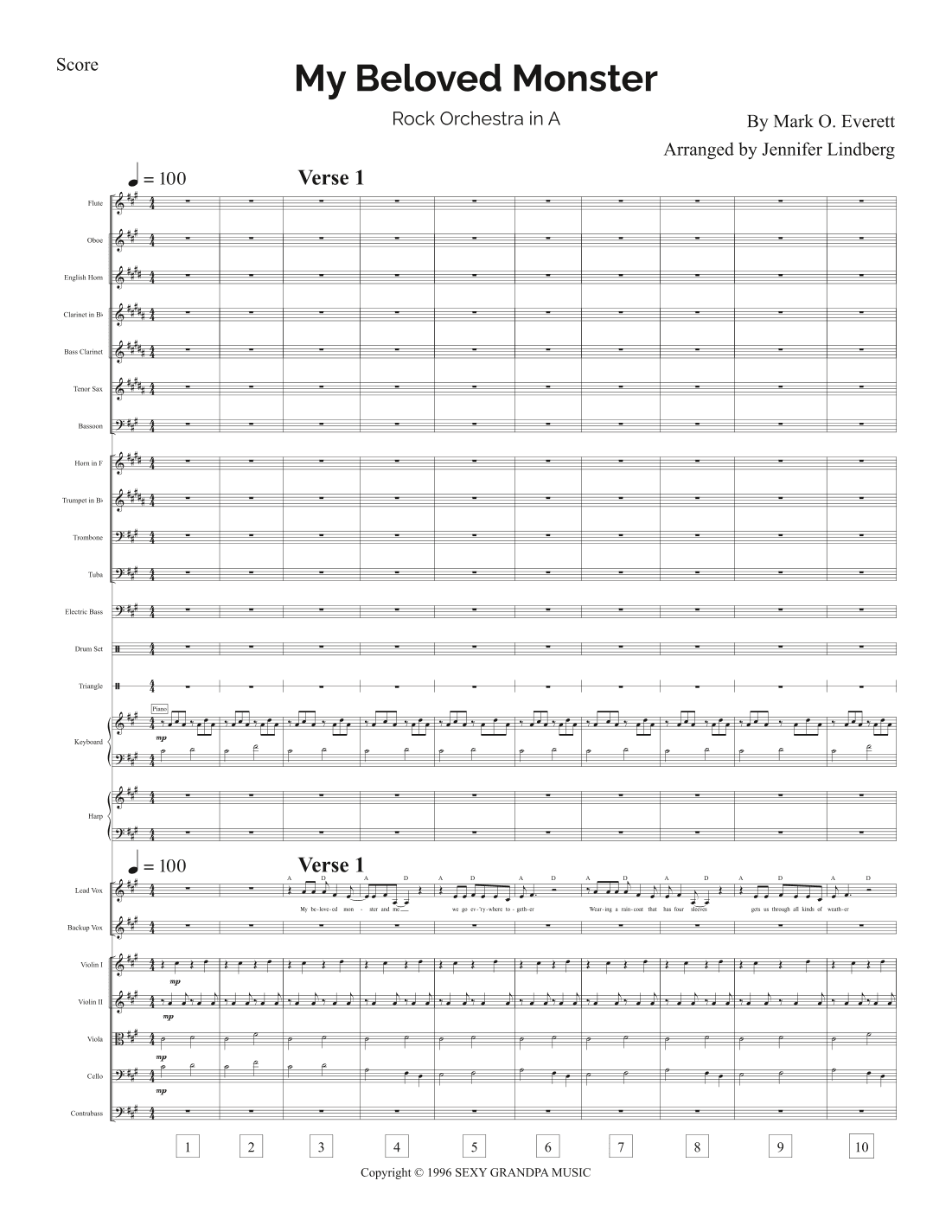 My Beloved Monster (arr. Jennifer Lindberg)