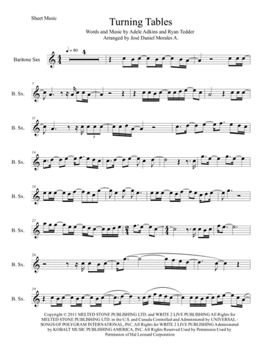 Turning Tables (arr. José Daniel Morales A.)