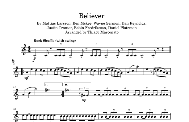 Believer (arr. Thiago Marconato)
