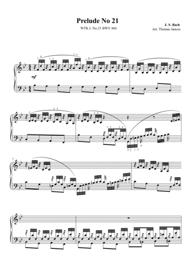 Prelude and Fugue in Bb Major, BWV 866 (arr. Thomas Jancso)