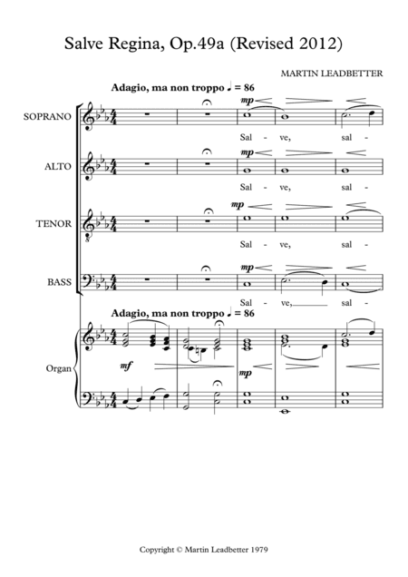 Salve Regina,Op.49a
