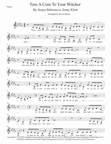 Toss A Coin To Your Witcher (arr. Kevin Busse)
