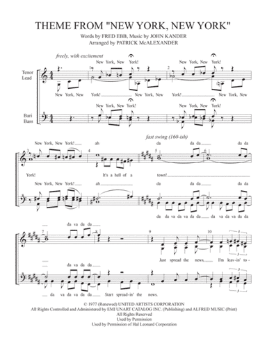 Theme From "New York, New York" (arr. Patrick McAlexander)