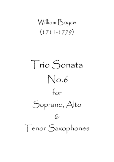 Trio Sonata No.6 (arr. Spence Bundy)
