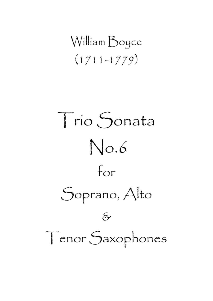 Trio Sonata No.6 (arr. Spence Bundy)