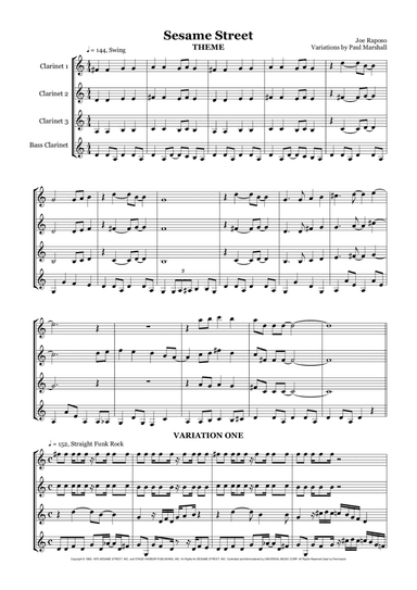 Sesame Street Theme (arr. Paul Marshall)
