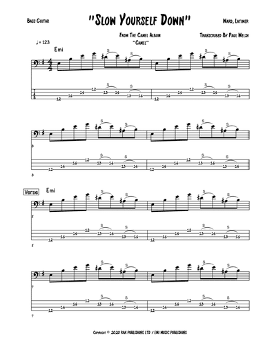 Slow Yourself Down (arr. Accubass)