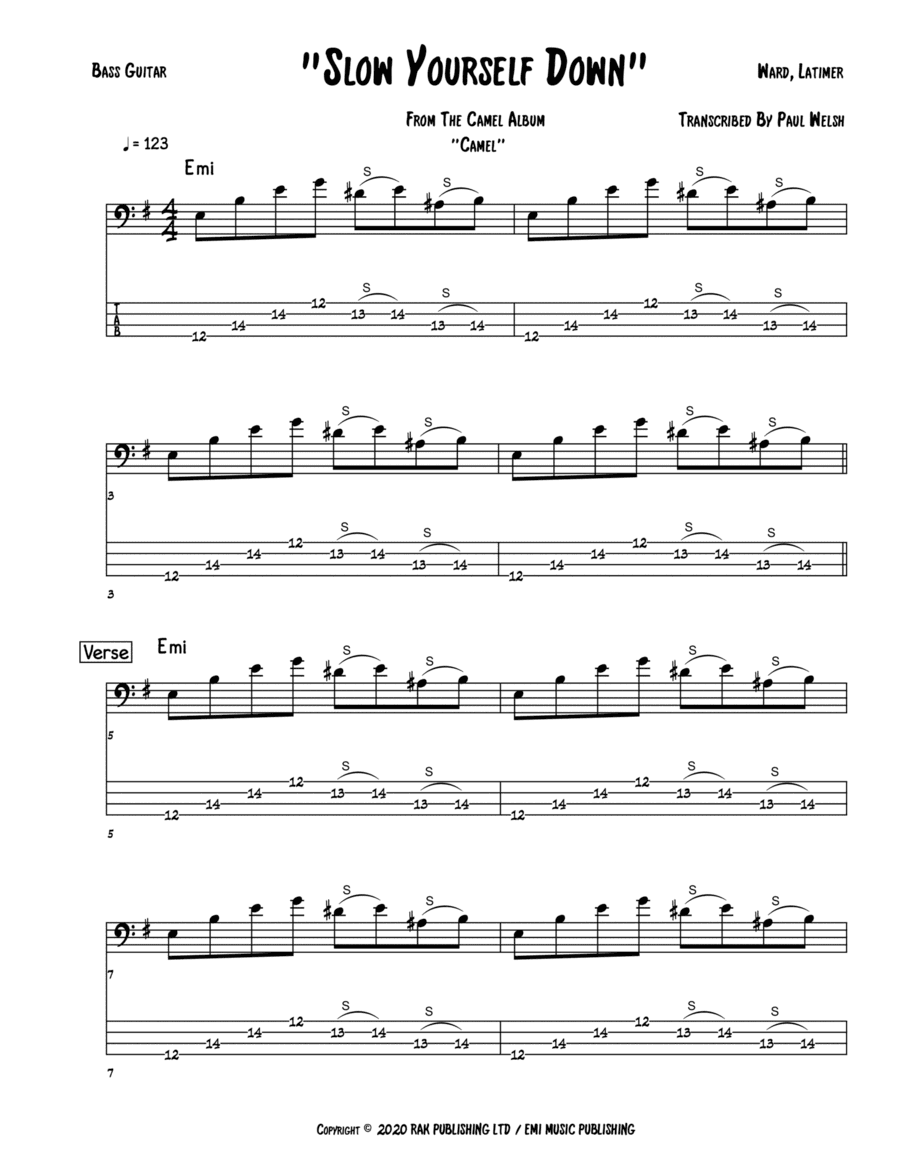 Slow Yourself Down (arr. Accubass)
